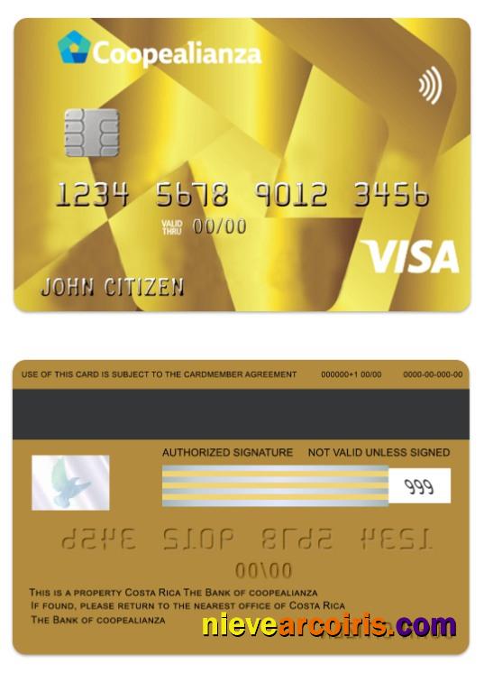 Costa Rica Coopealianza visa gold card